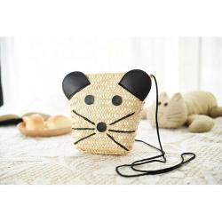 The Lovely Clutch Women's Straw Summer Shoulder Bag Natural Rattan Beach Sling Bags