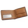 RFID men wallet genuine leather wallet with coin pouch tri-fold