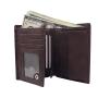 Nice Leather Trifold Mens Wallet RFID Blocking Wallet ID Window Travel Wallet