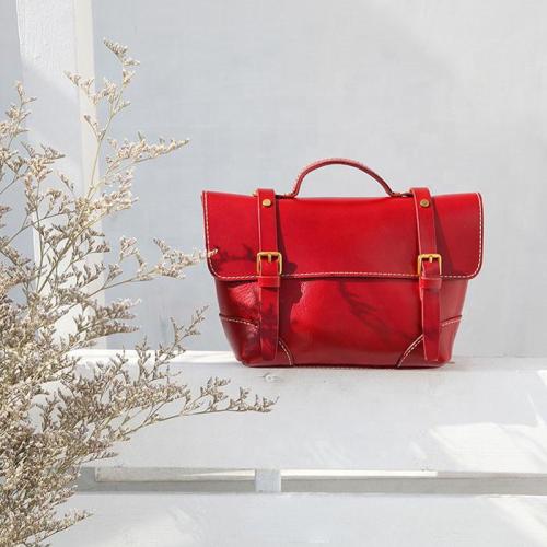2019 New Original Women's Handbag Made Of Cod-leather And Vintage Hand-made Vegetable Tanned Dumpling Bag For Women