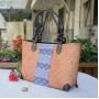 Women Straw Rattan Tote Summer Beach Woven Shoulder Handbag Hand-woven Beach Bags Ladies Holiday Travel Handbags