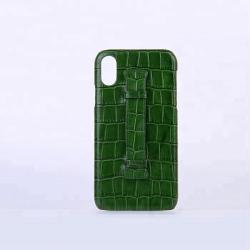 Customized High quality crocodile embossed genuine leather mobile phone case for iPhone 7/8/X 11 12 13 14 15 pro max with handle