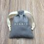Customized Linen Grey Jewelry Drawstring bag , lavender sachet bag
