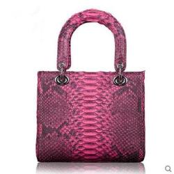Custom Luxury Designer Fashion Genuine Snake Skin Leather Women Small Mini Lady Square Shoulder Handbag Bags Famous Brand