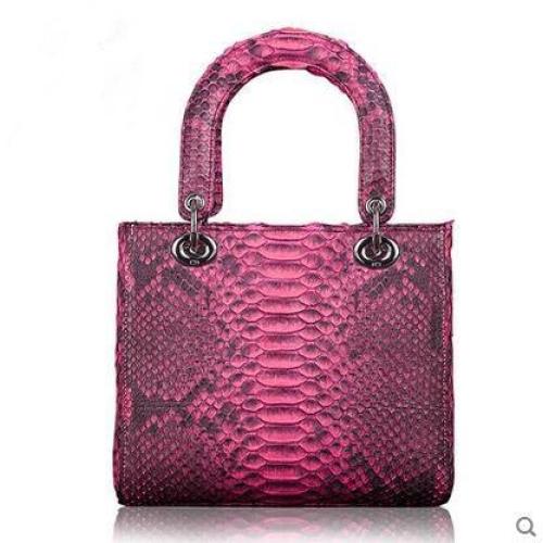 Custom Luxury Designer Fashion Genuine Snake Skin Leather Women Small Mini Lady Square Shoulder Handbag Bags Famous Brand