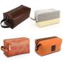 Customized travel kit for men cosmetic bag mens toiletry bag leather