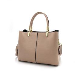 Guangzhou Manufacturer Custom Elegant Genuine Leather Women Handbags Fashion Design Litchi Grain Luxury Handbags