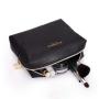 Eco saffiano PU leather cosmetic bag small make up bags with logo stamping