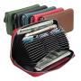 Long Style Zip Travel Passport Wallet Leather Phone Case Wallet Multi-slots Card Wallet