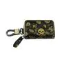 Fashion Real Cowhide Leather Car Key Pouch Unisex Zipper Car Key Bag With Car Key Ring