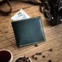 New leather men's short wallet color matching thin wallet