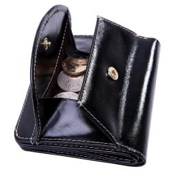 RFID Leather Wallet Ladies Short Oil Wax Leather Wallet