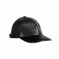 Gorras De Beisbol Wholesale Customized Men Genuine Snake Skin Leather Strapback Sport Baseball Caps Hats Manufacturer