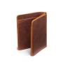 Slim front pocket men wallet crazy horse leather wallet with logo emboss