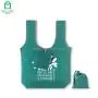 Custom Printed Logo 100% Recycled Foldable RPET Tote Bag Shopping Bag Into Small Pouch