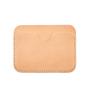 Top grain vegetable tanned leather RFID credit card holder with logo