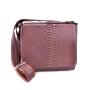 OEM Custom Made Brown Luxury Real Snake Skin Leather Man Laptop Shoulder Weekender Flap Satchel Messenger Bags Handbags