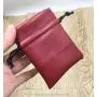 Red Wine PU Leather Drawstring Bag For Gift