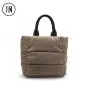 Wholesale winter oxford tote bag with low moq high quality quilted ODM handbag women padding handbags