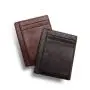 Custom logo Italian leather slim credit card holder RFID men leather card holder