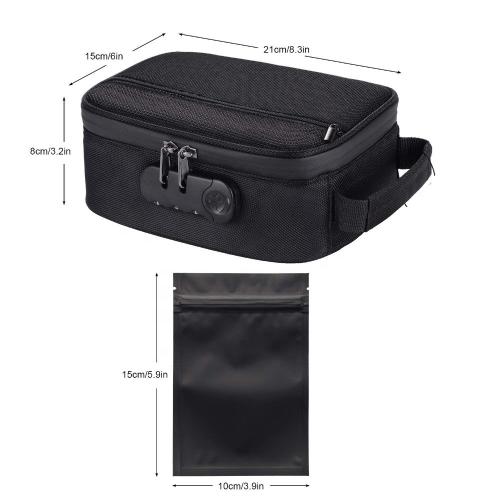 safe  hot sales custom  carbon lining odor absorbing smelly proof bag  case for  man and woman