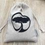 Custom Natura Jute Drawstring Bag