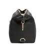 Top quality PU leather easy clean PVC lining toiletry pouch for men hook travel wash bag