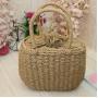 Wholesale Women Natural Chic Hand Woven Rattan Straw Handbags Handmade Summer Shopping Bags