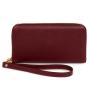 Hot sale pebble leather purse leather women wallet with wrist strap