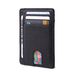 Slim Leather Cardholder Wallet for Men RFID Minimalist Credit Card