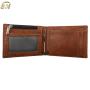 Newest design customized RFID PU leather money clip wallet with PVC window