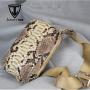 Bolso Para Hombre Pecho Hot Sale Custom Genuine Real Snake Skin Leather Fashion Men Fanny Pack Waist Crossbody Sling Chest Bag