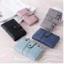 Wholesale New 2019 Fashion Short Wallets PU Leather Ladies Purse Zipper Wallet Women