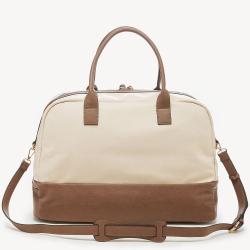 Travel outdoor gym bag metal hardware shoes compartment handle shoulder PU leather weekender