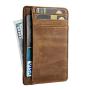 simple taffiano business leather card holder with PVC window