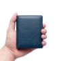 Factory wholesale custom leather slim front pocket RFID blocking wallet card holder