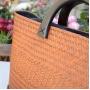 Custom Hand Made Large Summer Beach Women Weaving Woven Rattan Straw Shoulder Tote Bag Handbag With Inner Pouch For Lady