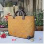 Custom Hand Made Large Summer Beach Women Weaving Woven Rattan Straw Shoulder Tote Bag Handbag With Inner Pouch For Lady