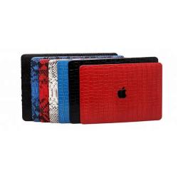 OEM ODM Custom New Fashion Genuine Snake Skin Leather Protected Cover Case for Macbook Laptop 11 12 13 14 16 16 Inches