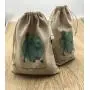 Natural Hemp Bag with ties, Simple Jewelry Small Gift Packaging Pouches 8.5cm*11.5cm