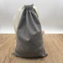 Custom Logo Printed Cotton Linen Gift Packaging Pouch Soft Cotton Fabric Drawstring Closure Packaging Bag