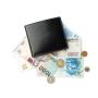 New leather men's short wallet color matching thin wallet