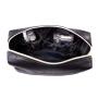 Eco saffiano PU leather cosmetic bag small make up bags with logo stamping