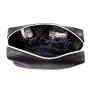Eco saffiano PU leather cosmetic bag small make up bags with logo stamping