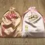 Custom Gold Pink Satin Hair Extension Packaging Bag