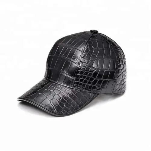 Custom Casquette Gorras Promotional Designer Alligator/Crocodile Skin Hat Baseball Cap For Man Manufactures