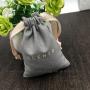 Promotional Small Wedding Linen Cotton Gift Jewelry Bag Custom Logo Printed Cotton Linen Drawstring Pouch