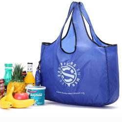 High quality printed nylon reusable eco bag fold pouch grocery carry bag tote shopping bag