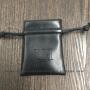 Small Embossed Soft Leather Jewelry Pouch With Embossed Logo