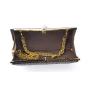 Custom Made High Quality Luxury Fashion Elegant Real Snake Skin Leather Metal Frame Women Ladies Evening Clutch Bag Handbag